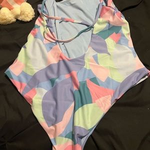 NWOT Beach Riot Purple Multi Color One Piece